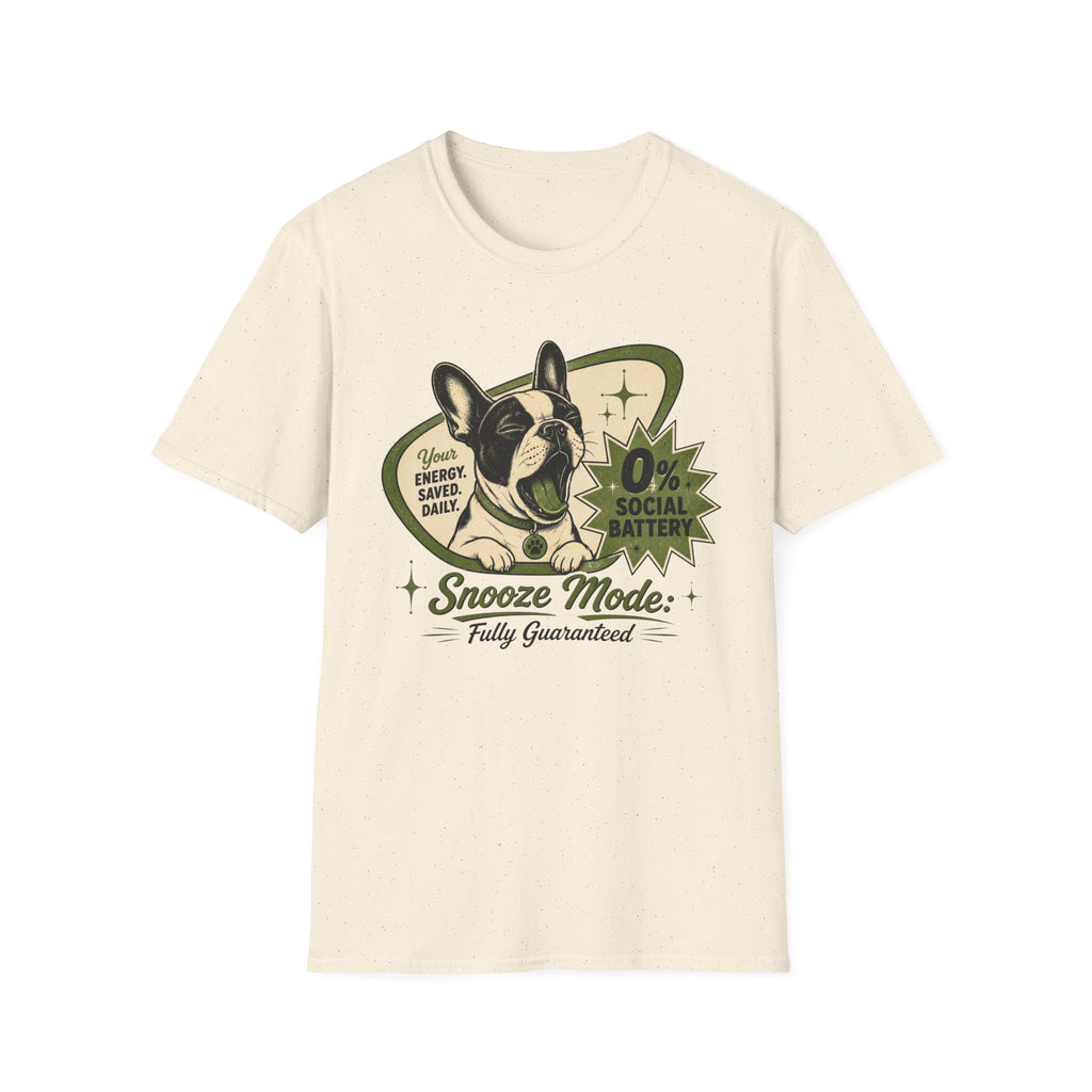 0% Social Battery French Bulldog T-shirt