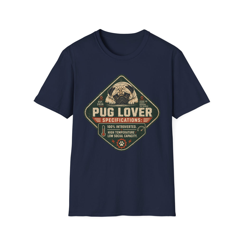 Vintage Pug Graphic Tee for Dog Owners —  Pug Lover T-Shirt