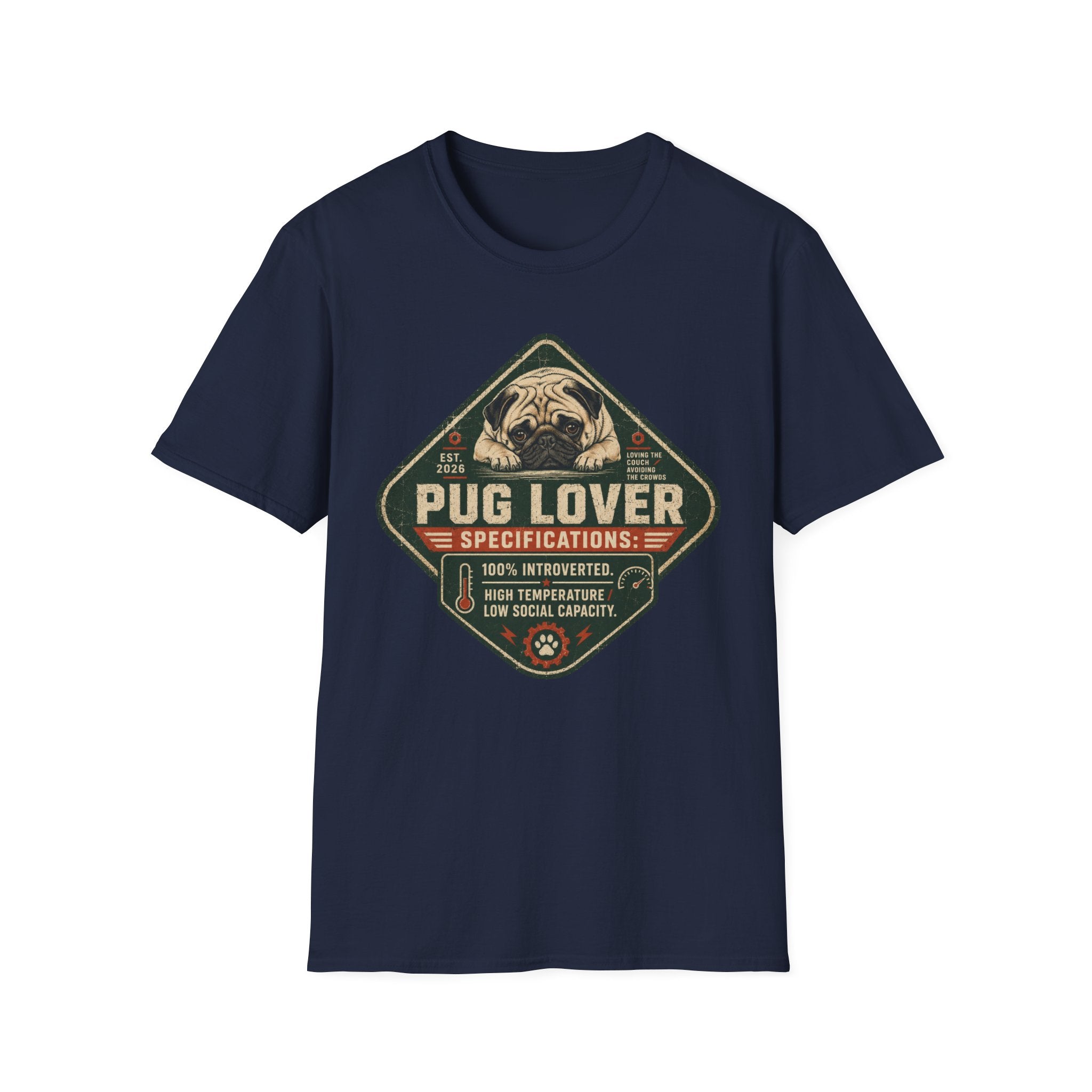 Vintage Pug Graphic Tee for Dog Owners —  Pug Lover T-Shirt