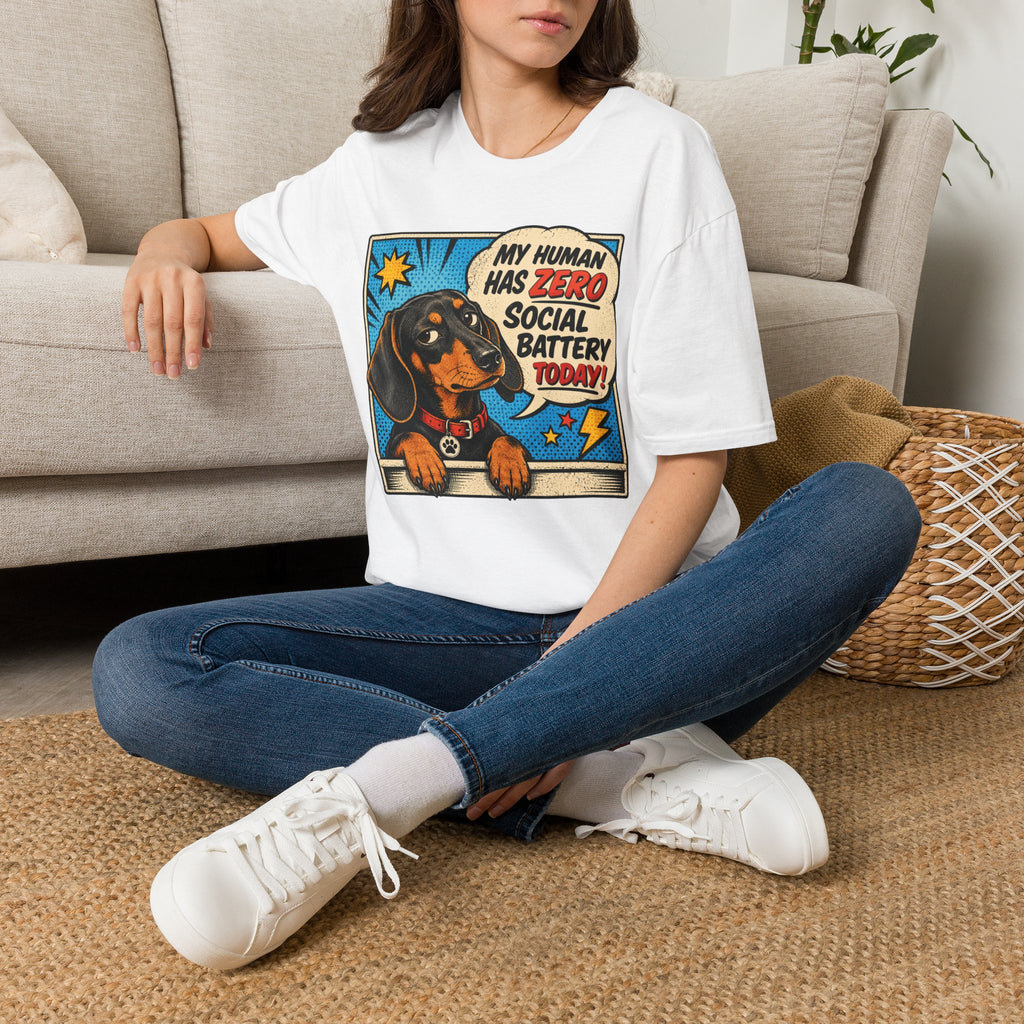 My Human Has Zero Social Battery T-shirt
