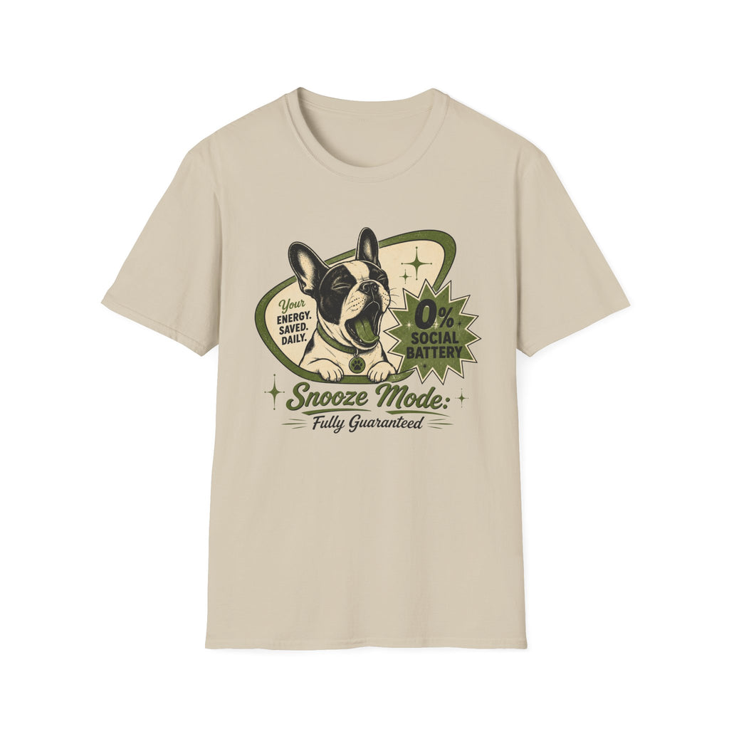 0% Social Battery French Bulldog T-shirt