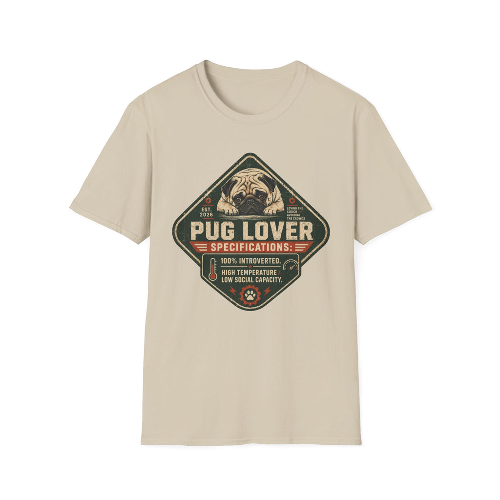 Vintage Pug Graphic Tee for Dog Owners —  Pug Lover T-Shirt