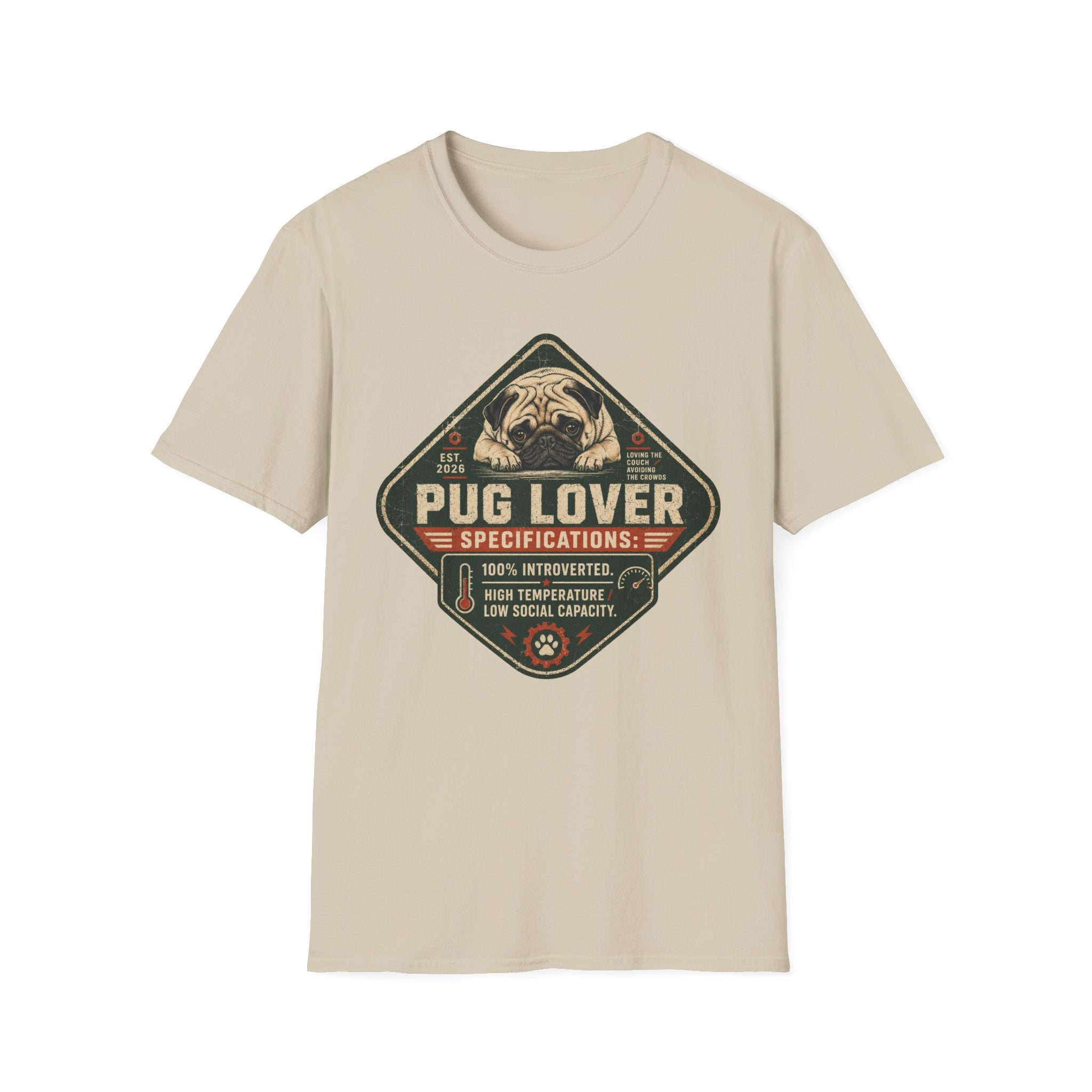 Vintage Pug Graphic Tee for Dog Owners —  Pug Lover T-Shirt