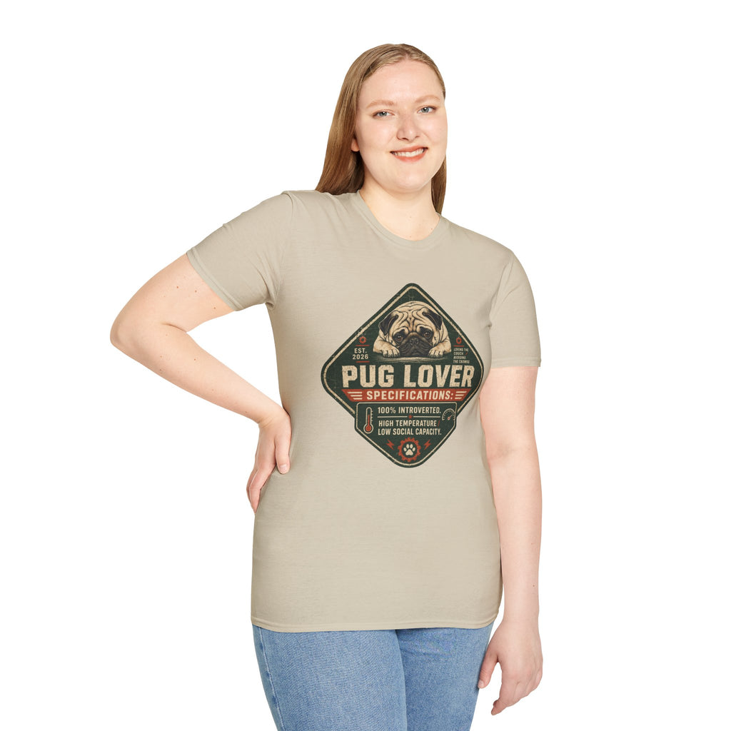Vintage Pug Graphic Tee for Dog Owners —  Pug Lover T-Shirt