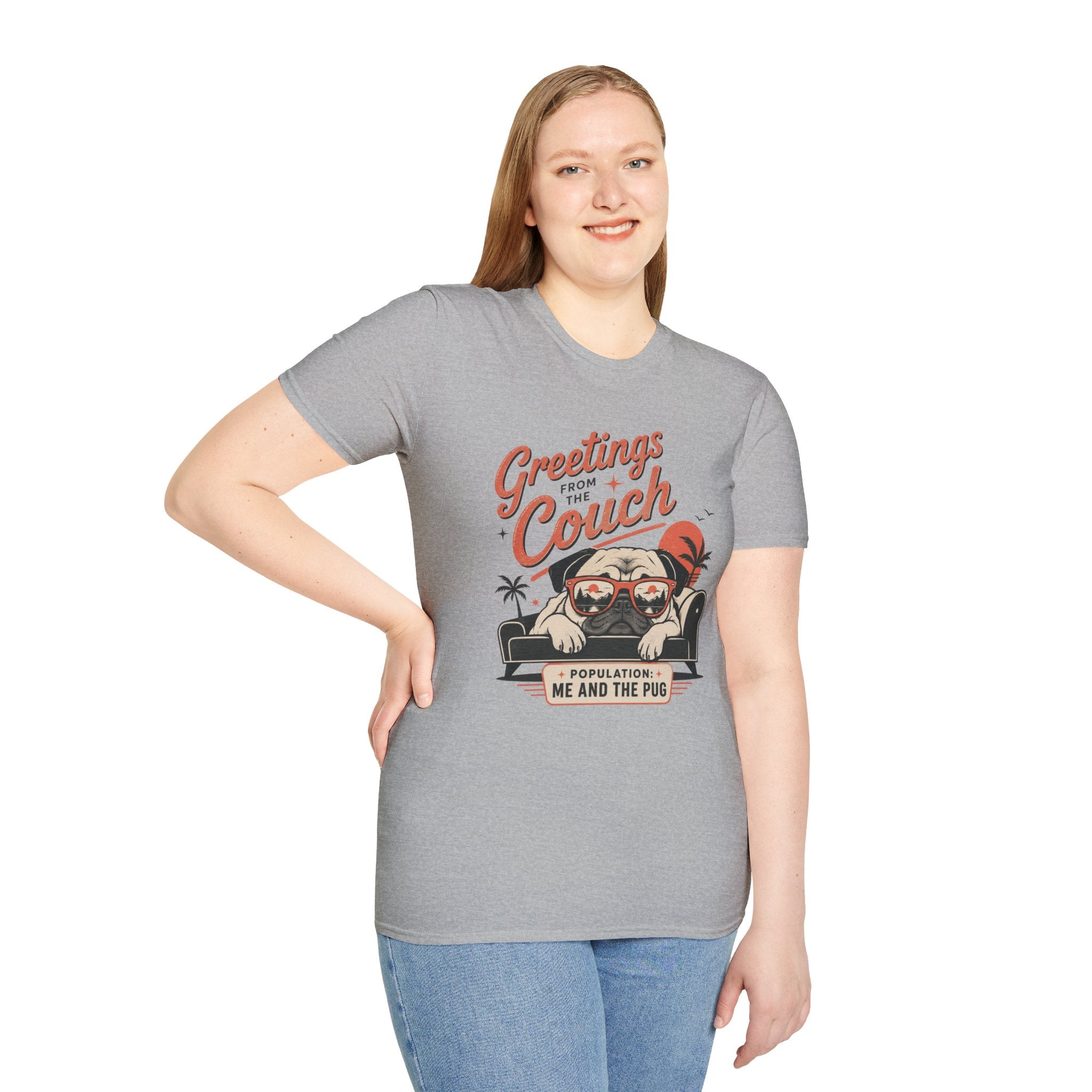 Greetings From The Couch Pug T-Shirt