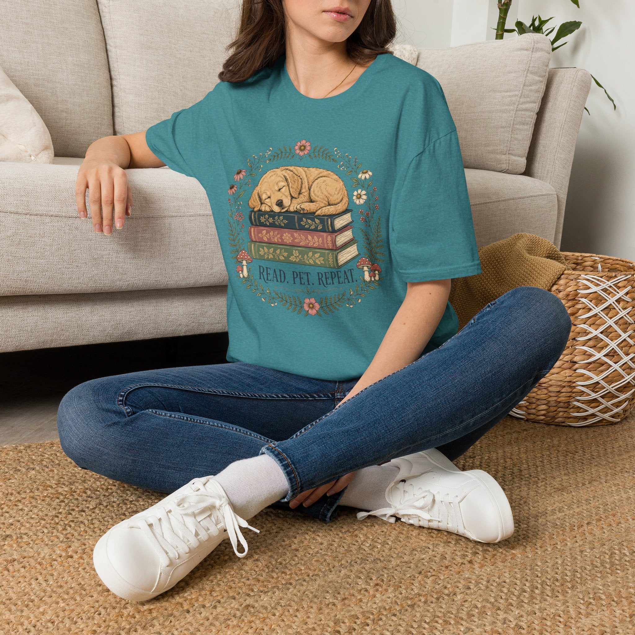 'Read. Pet. Repeat.' T-Shirt