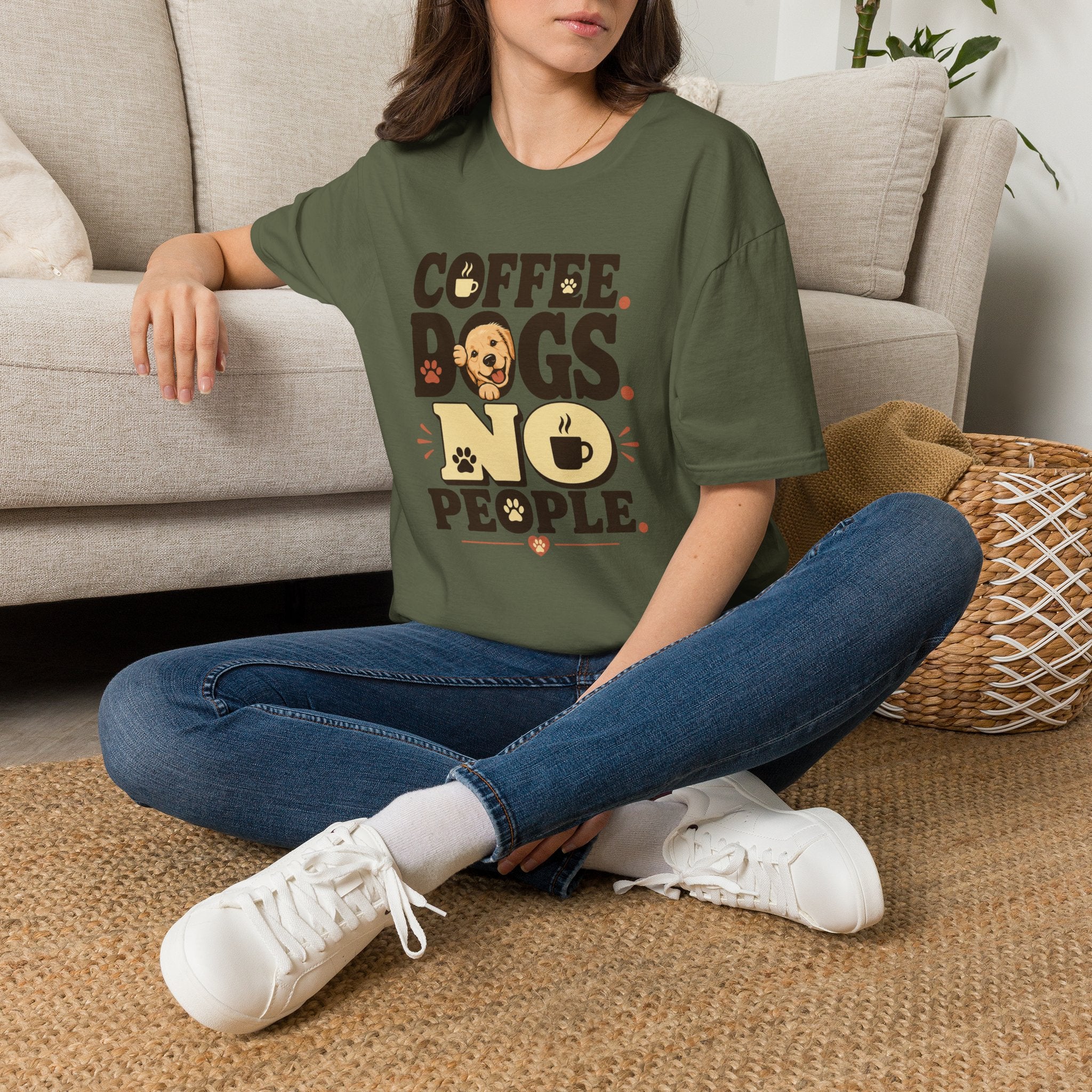 Coffee. Dogs. No People. T-Shirt