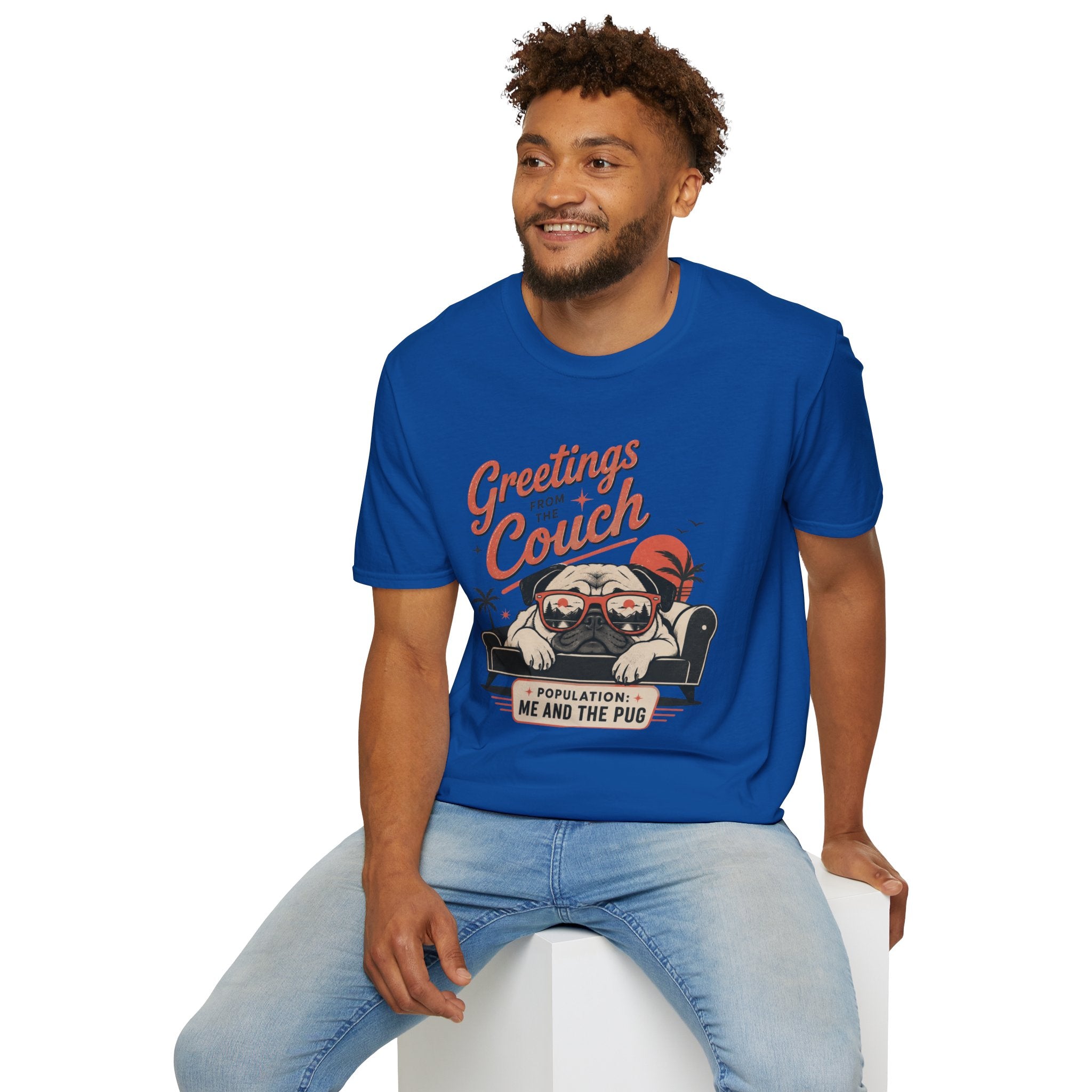 Greetings From The Couch Pug T-Shirt