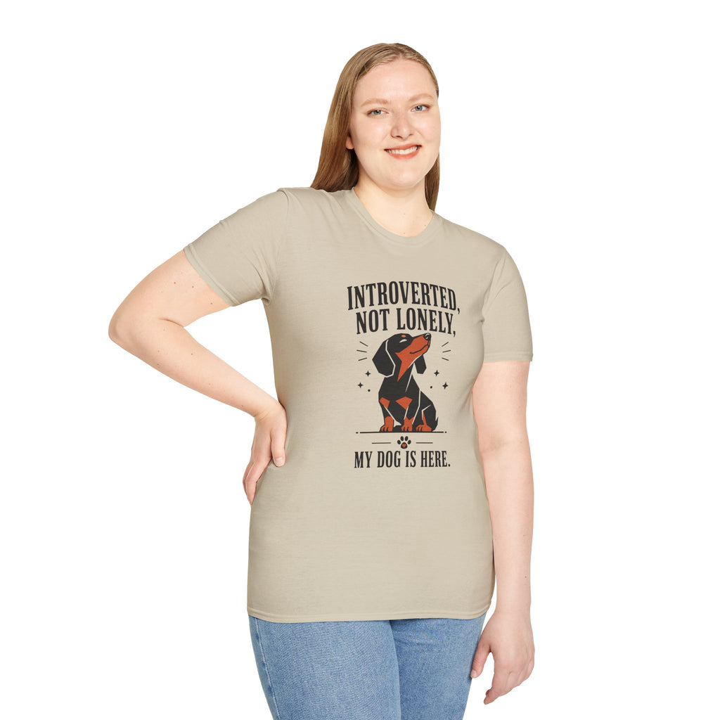 Introverted, Not Lonely Dachshund T-shirt