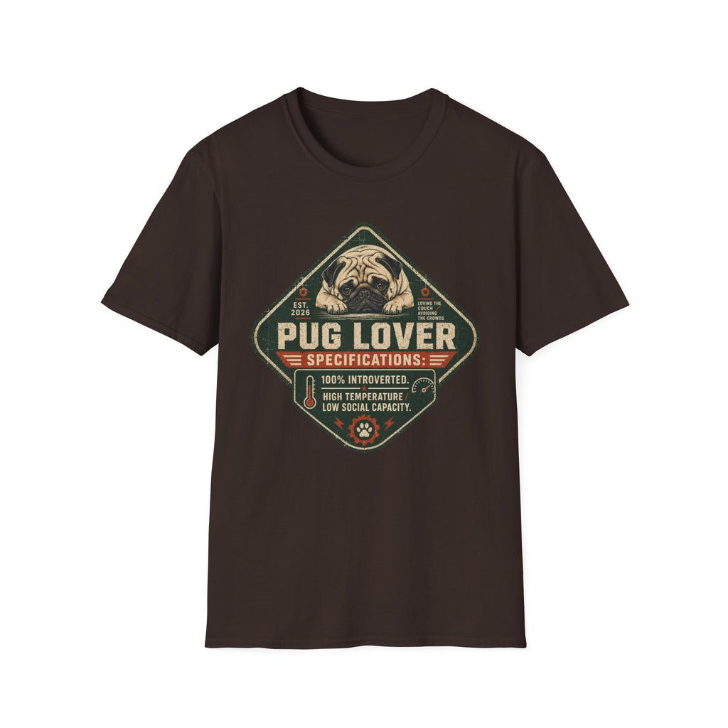 Vintage Pug Graphic Tee for Dog Owners —  Pug Lover T-Shirt