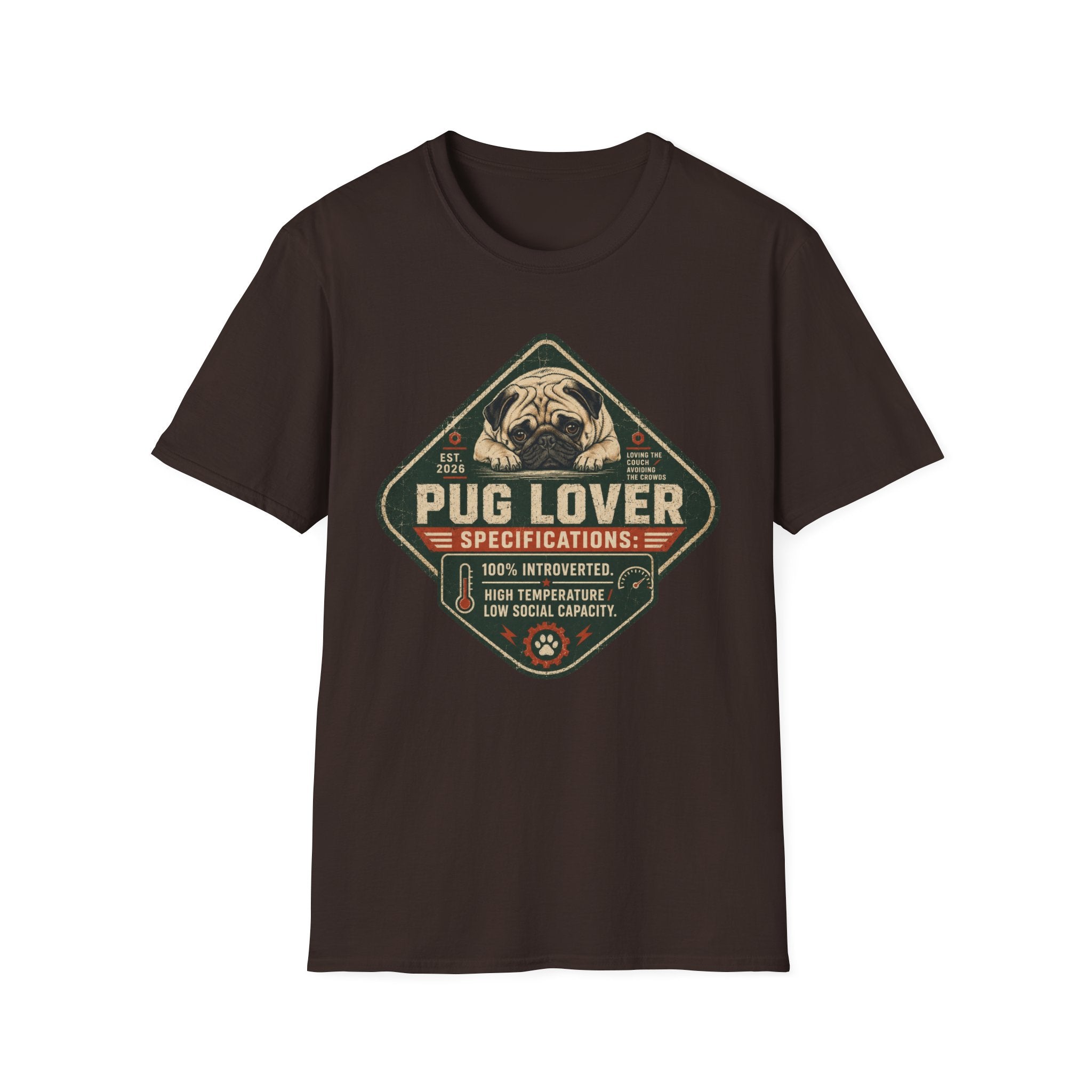Vintage Pug Graphic Tee for Dog Owners —  Pug Lover T-Shirt