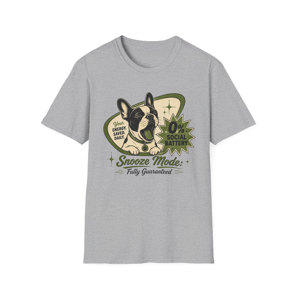0% Social Battery French Bulldog T-shirt