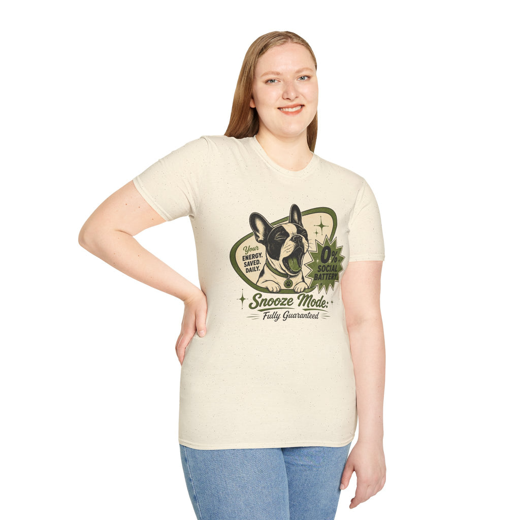 0% Social Battery French Bulldog T-shirt