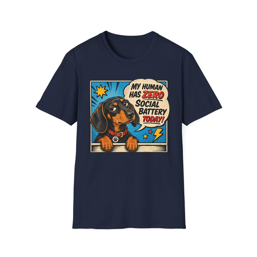 My Human Has Zero Social Battery T-shirt