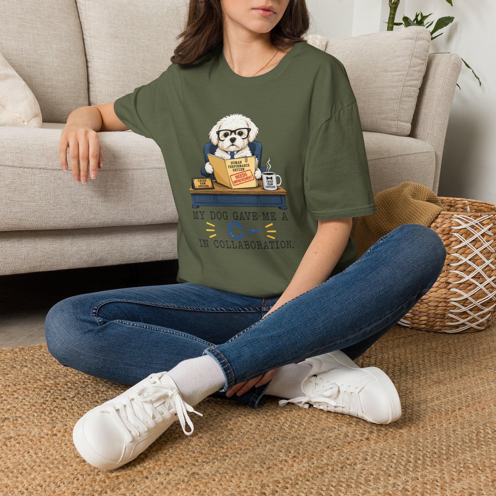 My Dog Gave Me a C in Collaboration” T-shirt