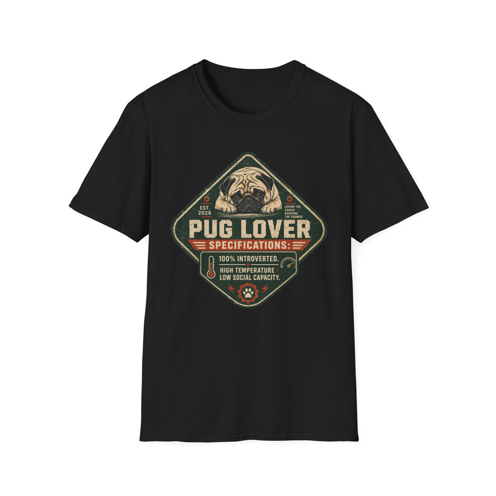 Vintage Pug Graphic Tee for Dog Owners —  Pug Lover T-Shirt