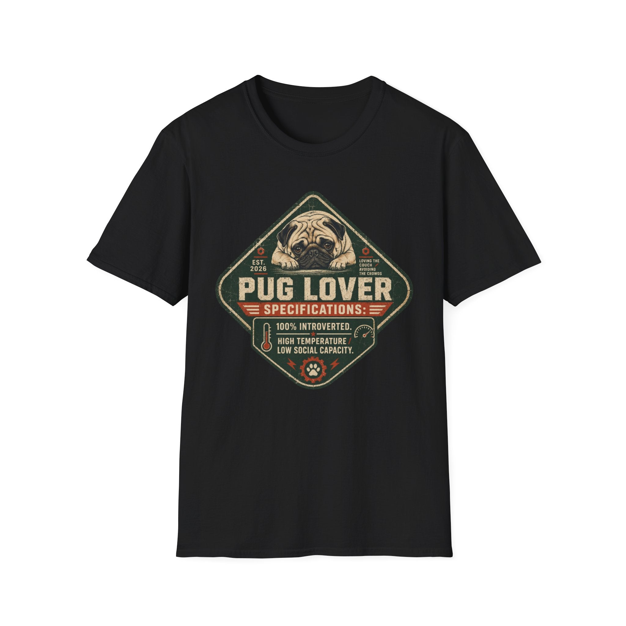 Vintage Pug Graphic Tee for Dog Owners —  Pug Lover T-Shirt