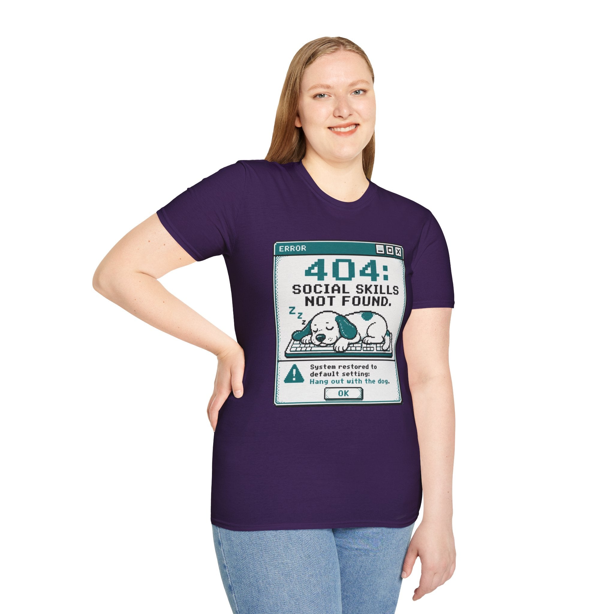 404: Social Skills Not Found T-shirt