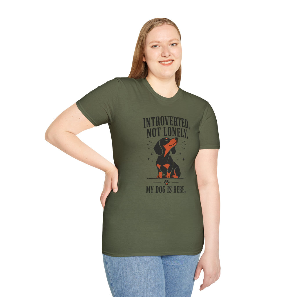 Introverted, Not Lonely Dachshund T-shirt
