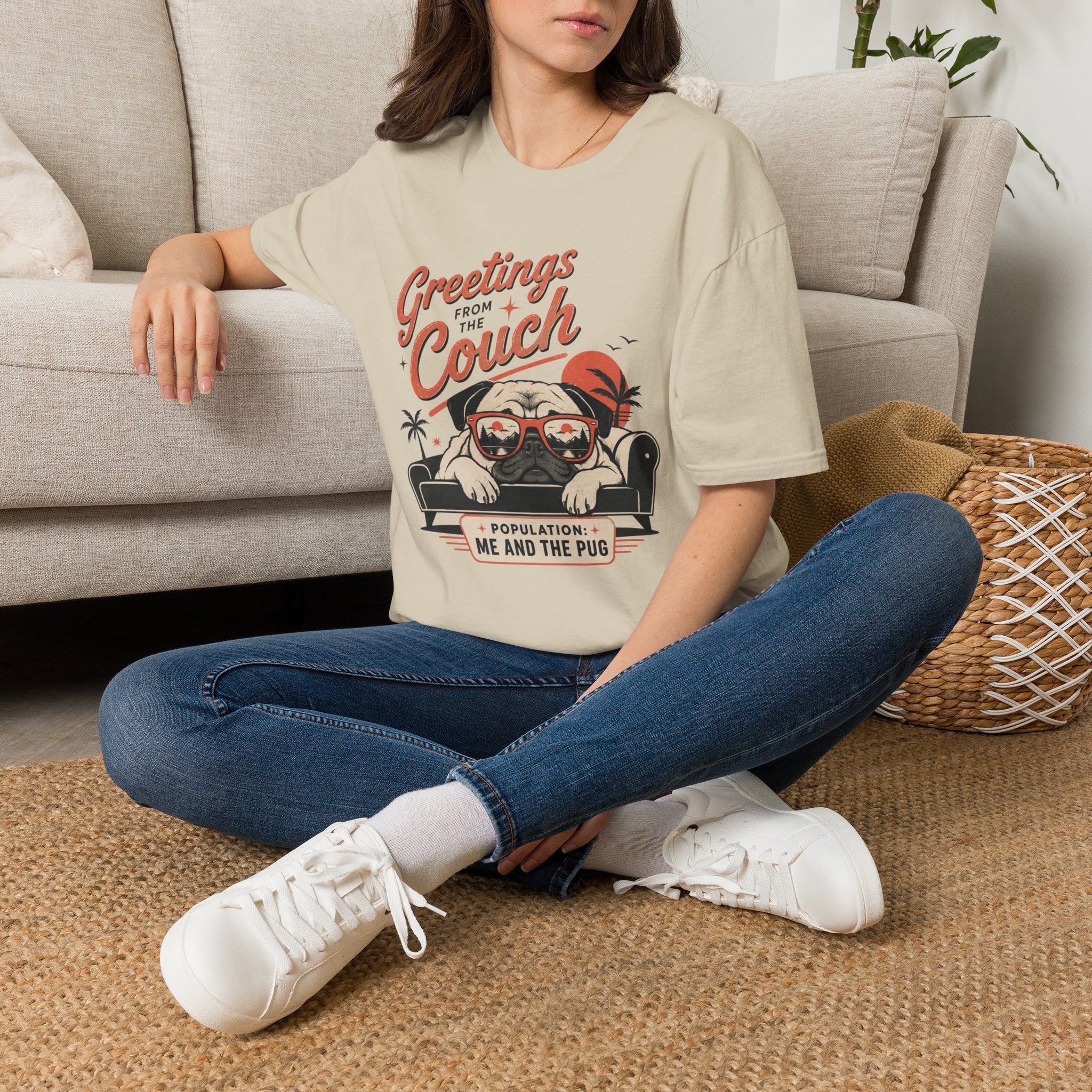 Greetings From The Couch Pug T-Shirt