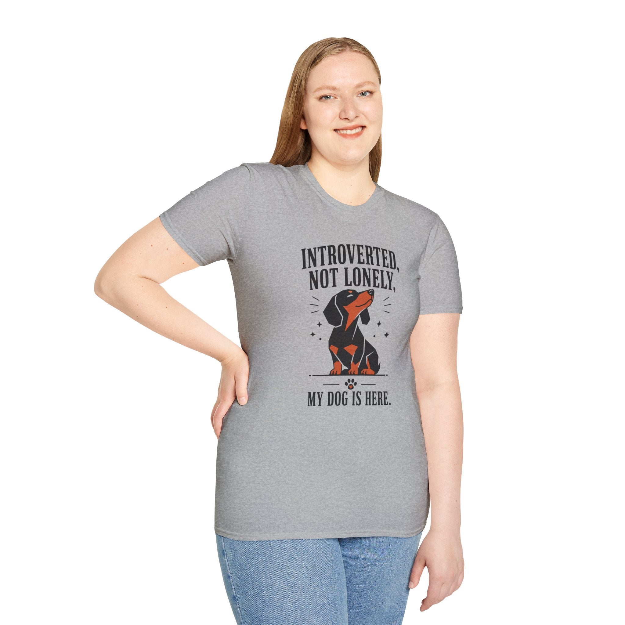 Introverted, Not Lonely Dachshund T-shirt