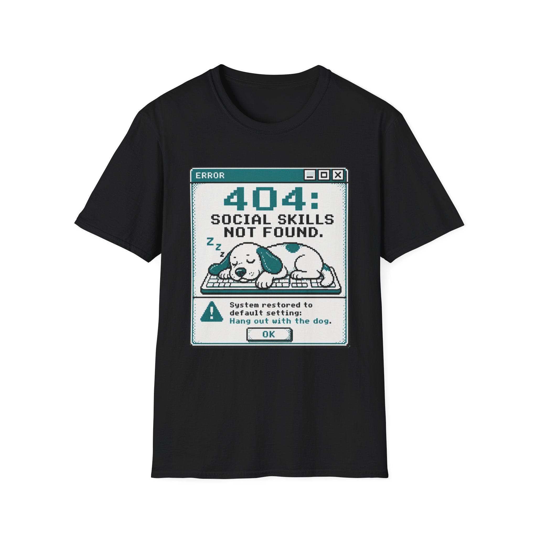 404: Social Skills Not Found T-shirt