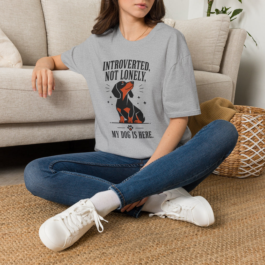 Introverted, Not Lonely Dachshund T-shirt