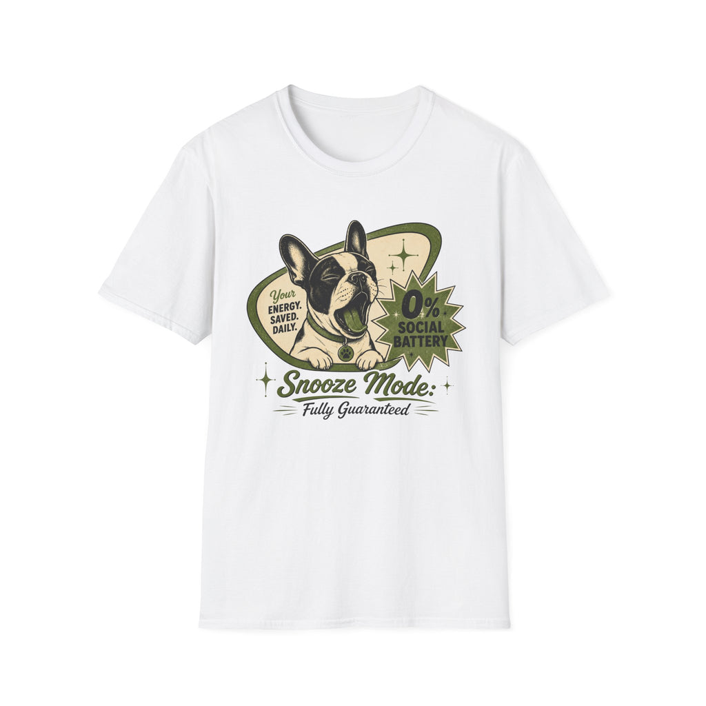 0% Social Battery French Bulldog T-shirt