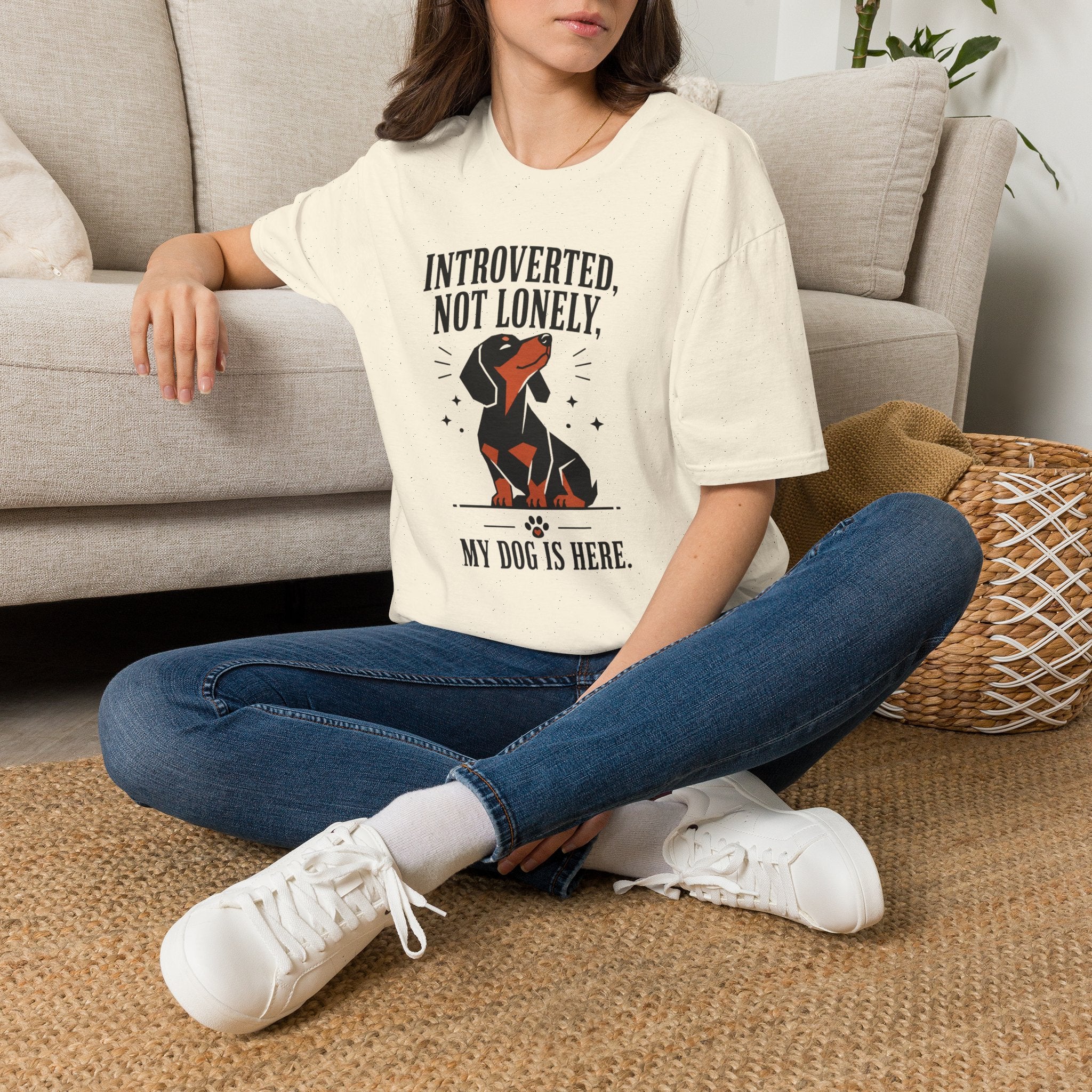 Introverted, Not Lonely Dachshund T-shirt