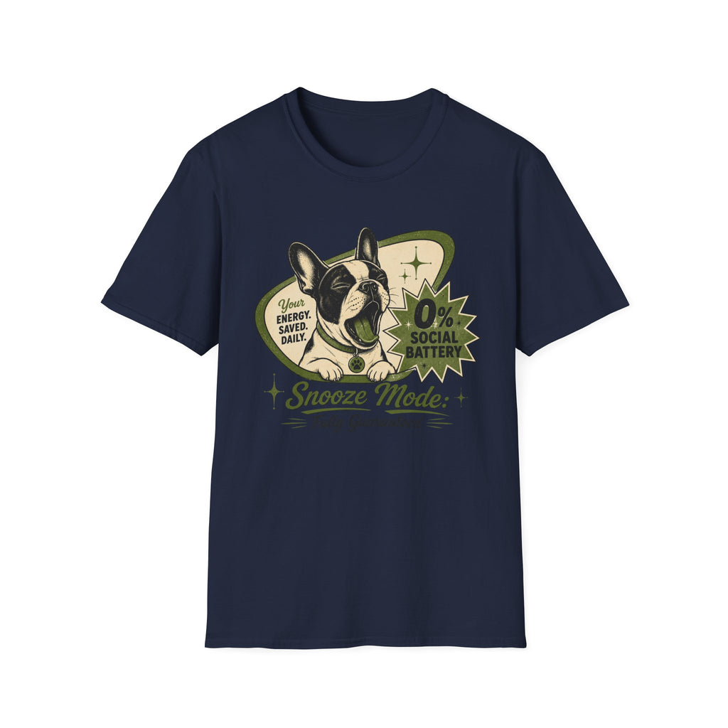 0% Social Battery French Bulldog T-shirt