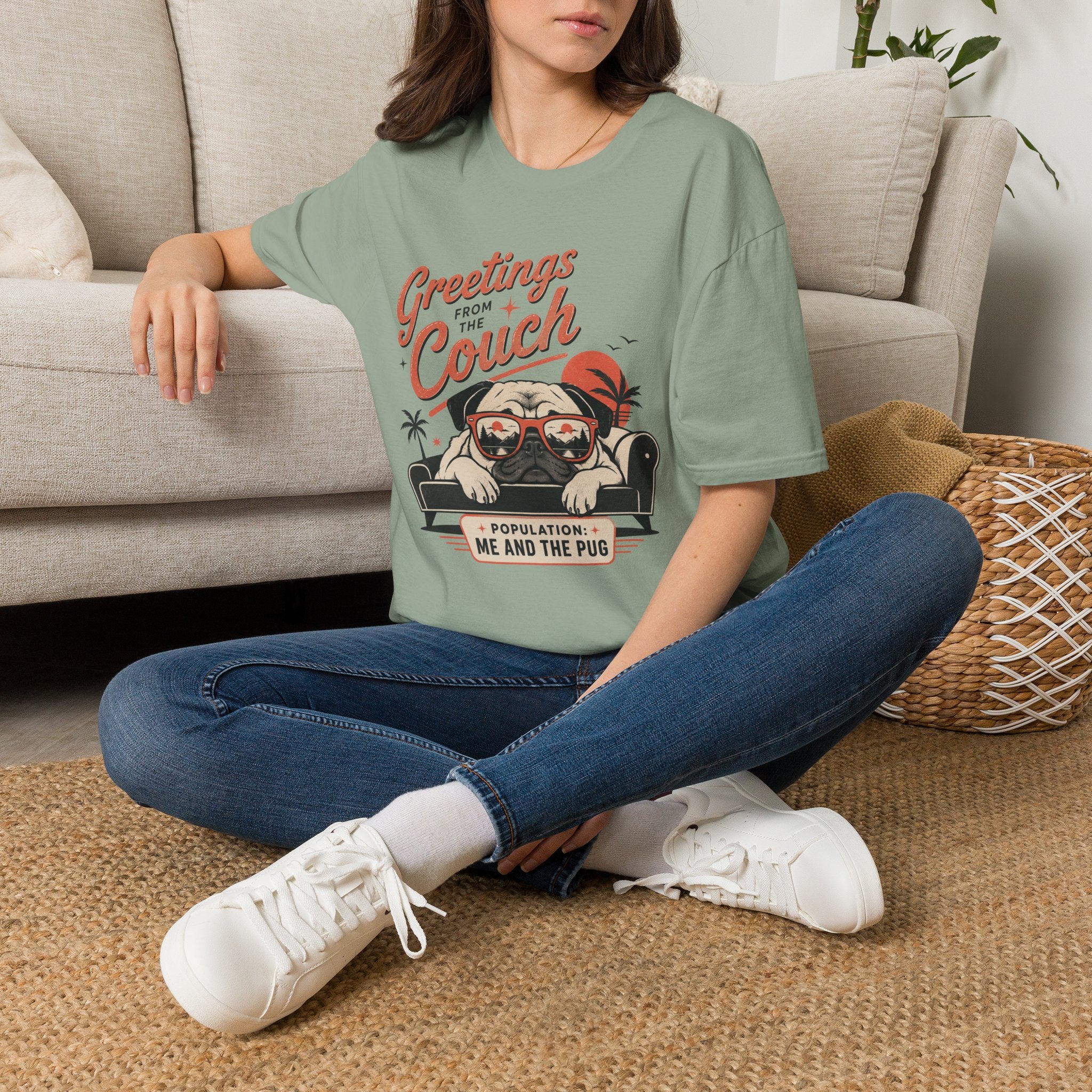 Greetings From The Couch Pug T-Shirt
