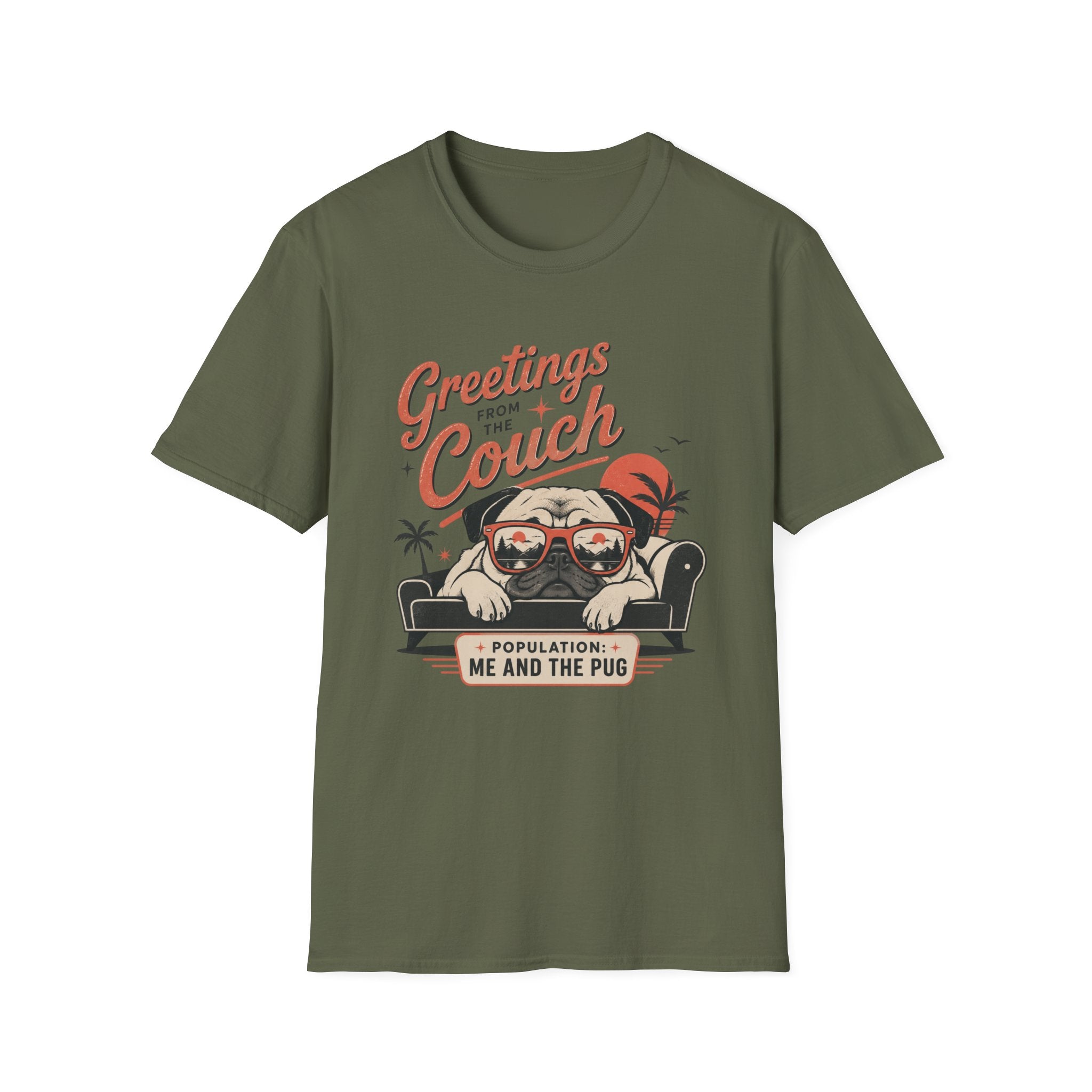 Greetings From The Couch Pug T-Shirt