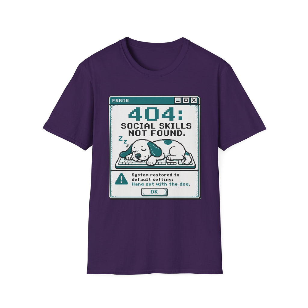 404: Social Skills Not Found T-shirt