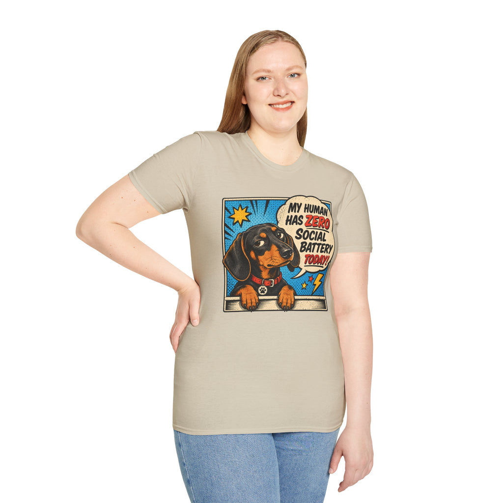 My Human Has Zero Social Battery T-shirt