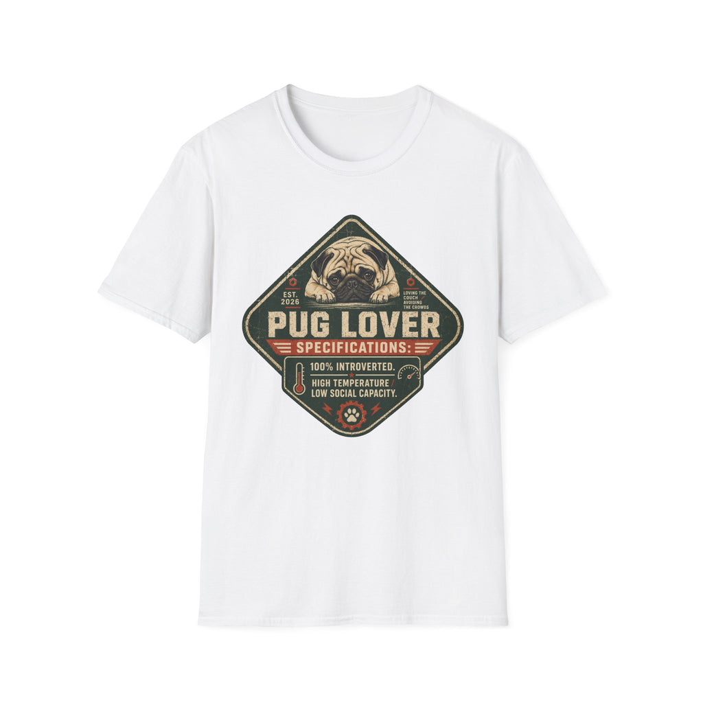 Vintage Pug Graphic Tee for Dog Owners —  Pug Lover T-Shirt