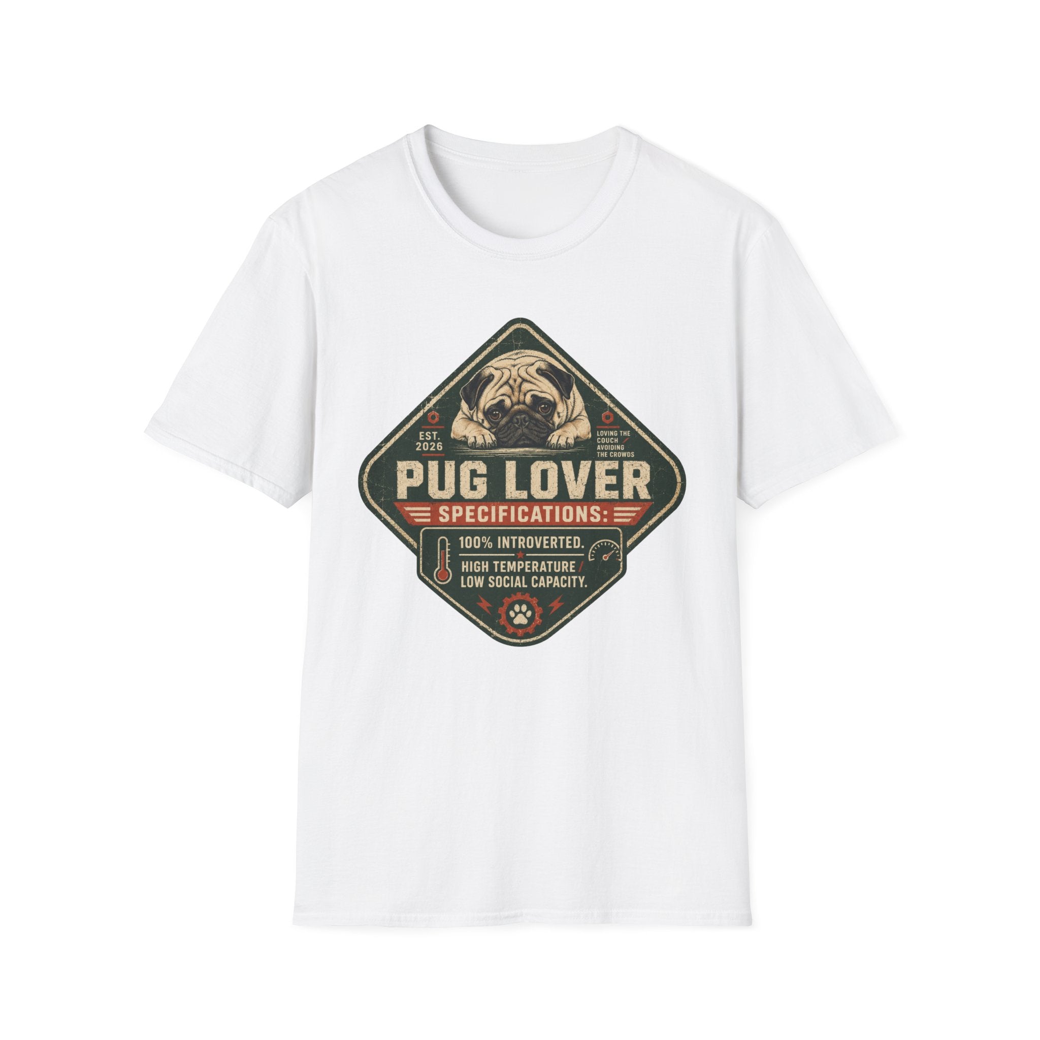 Vintage Pug Graphic Tee for Dog Owners —  Pug Lover T-Shirt