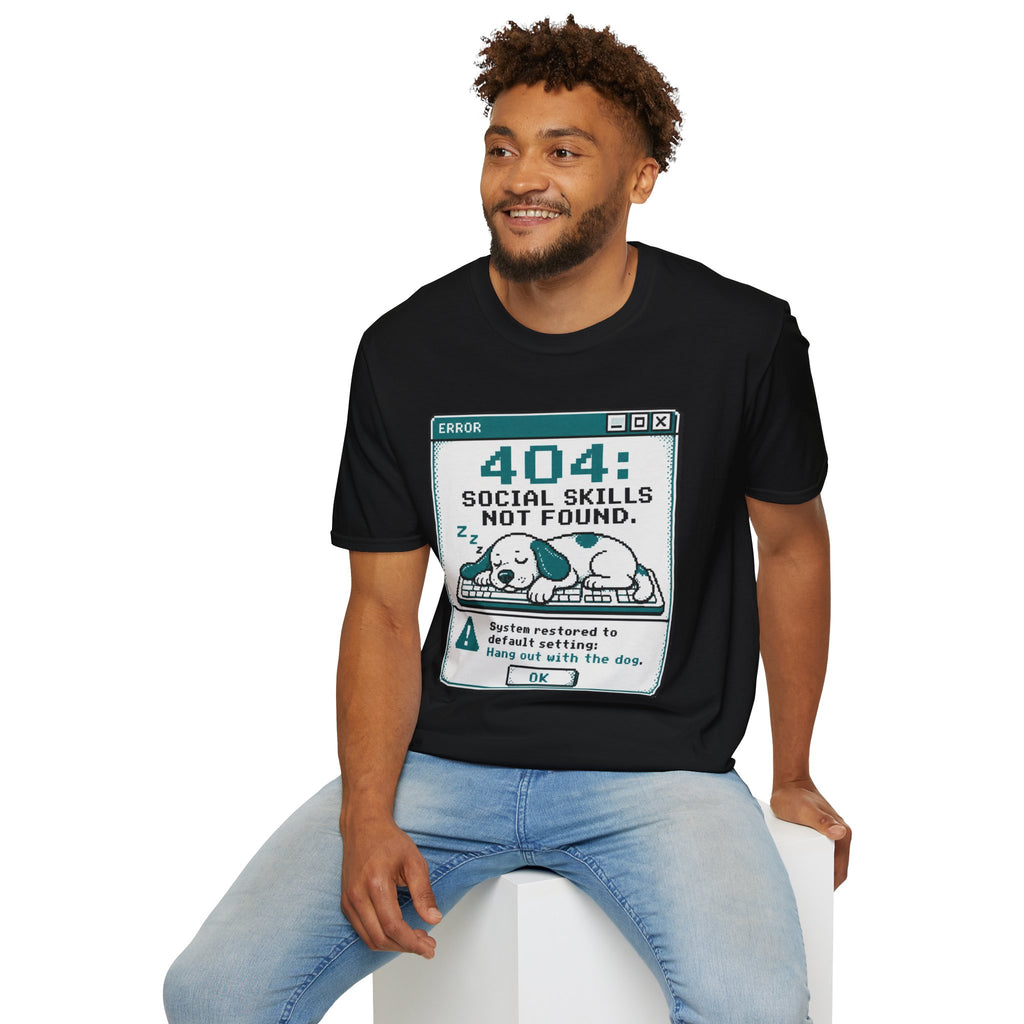 404: Social Skills Not Found T-shirt