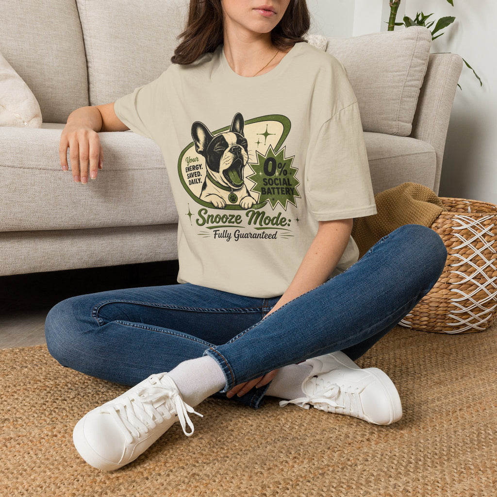 0% Social Battery French Bulldog T-shirt