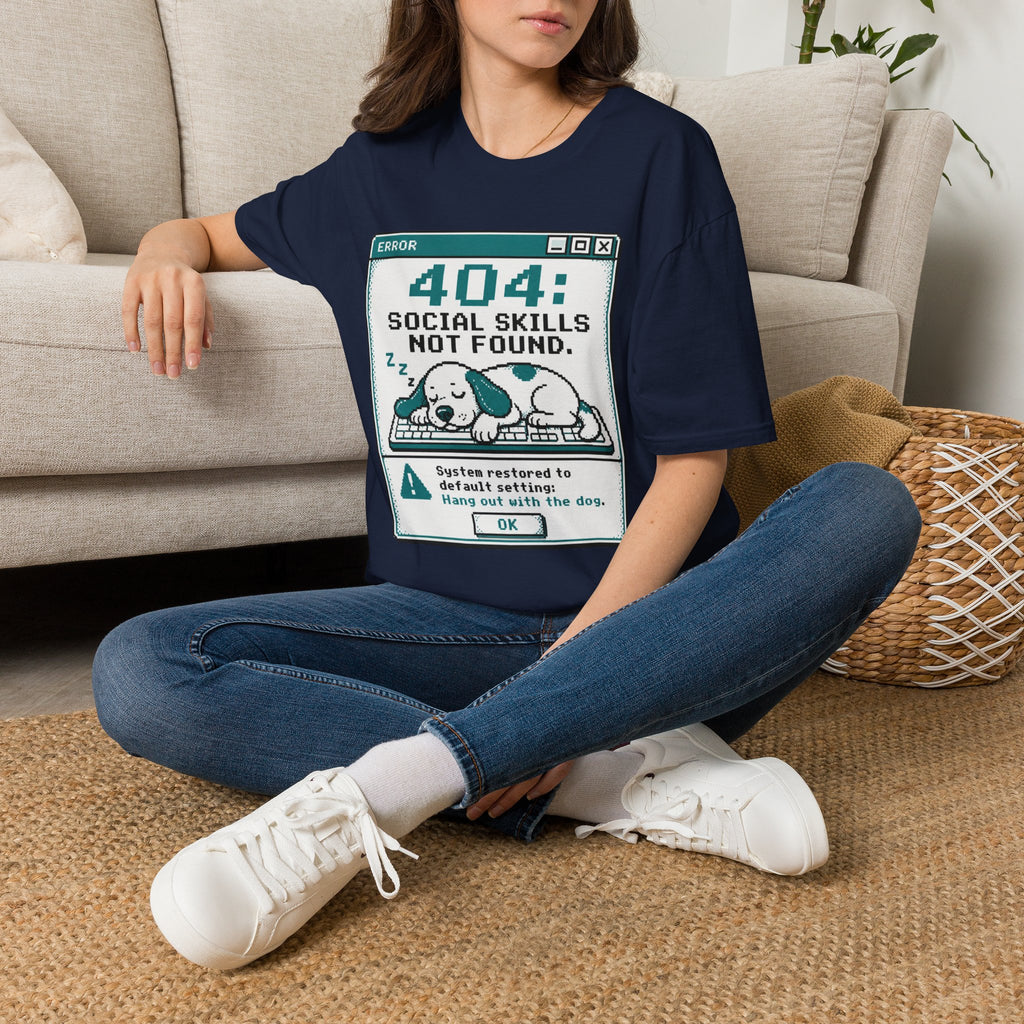 404: Social Skills Not Found T-shirt