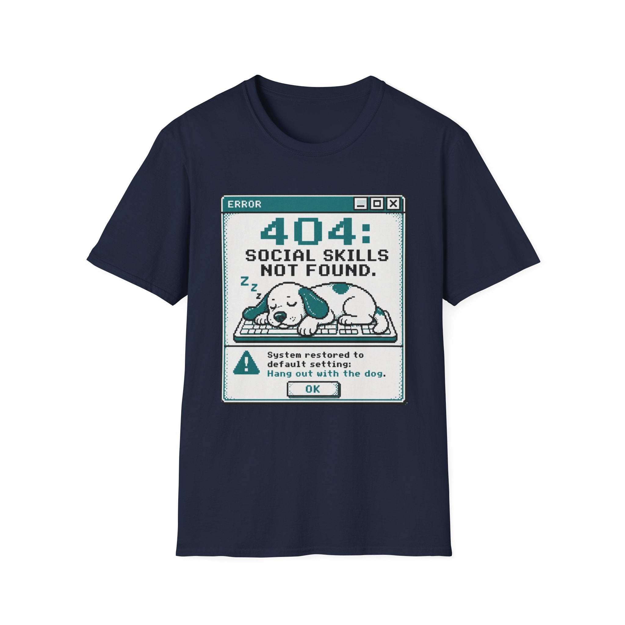 404: Social Skills Not Found T-shirt