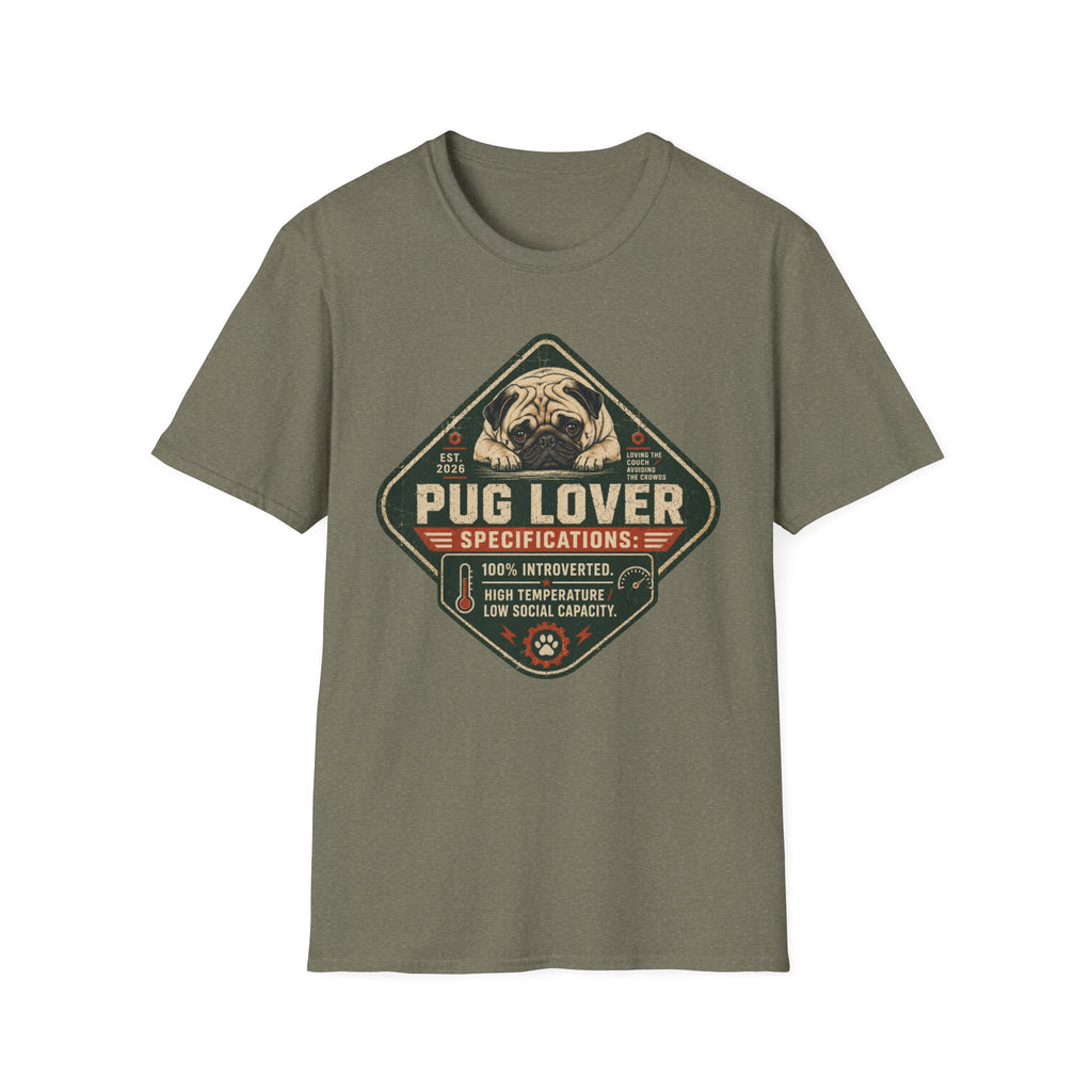 Vintage Pug Graphic Tee for Dog Owners —  Pug Lover T-Shirt