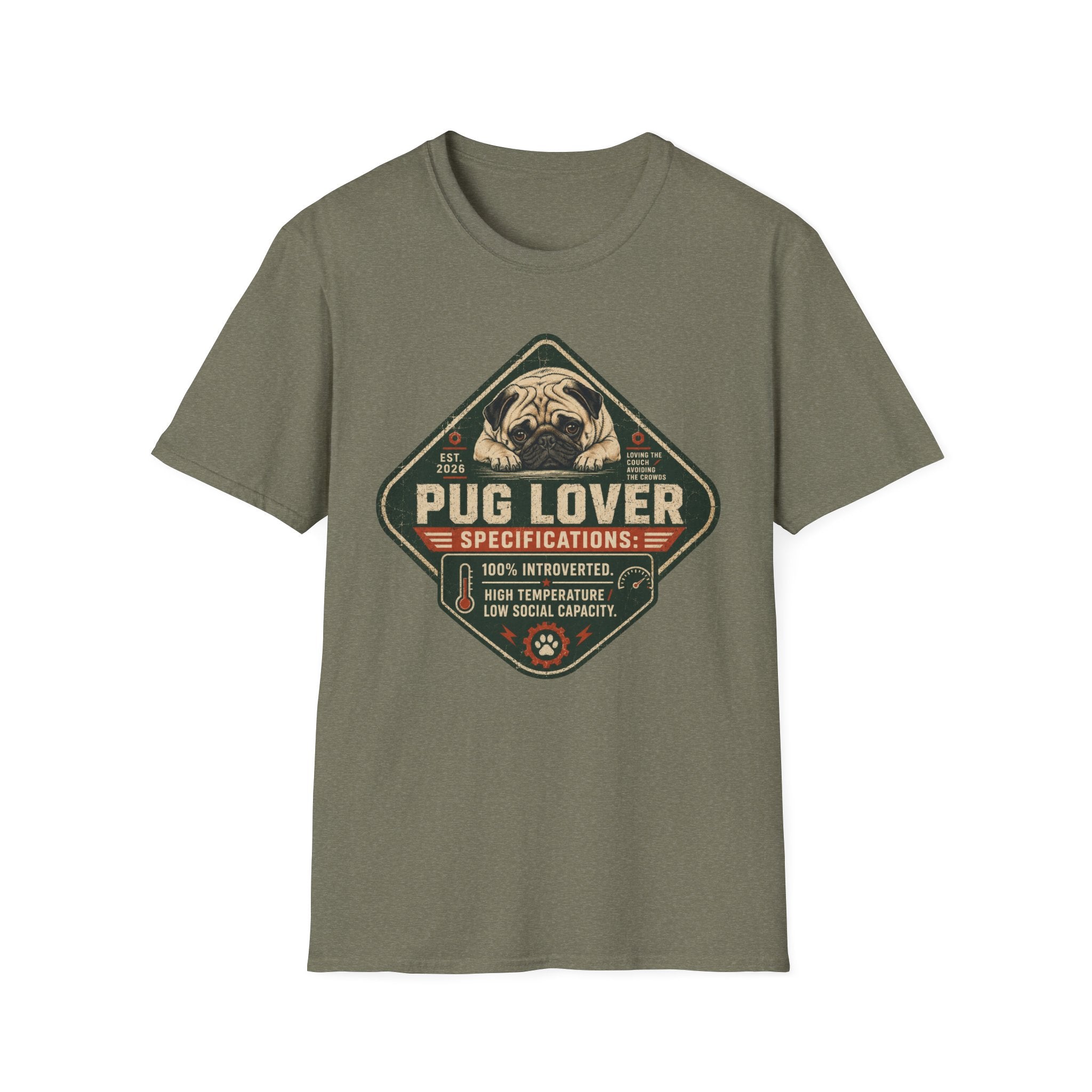 Vintage Pug Graphic Tee for Dog Owners —  Pug Lover T-Shirt