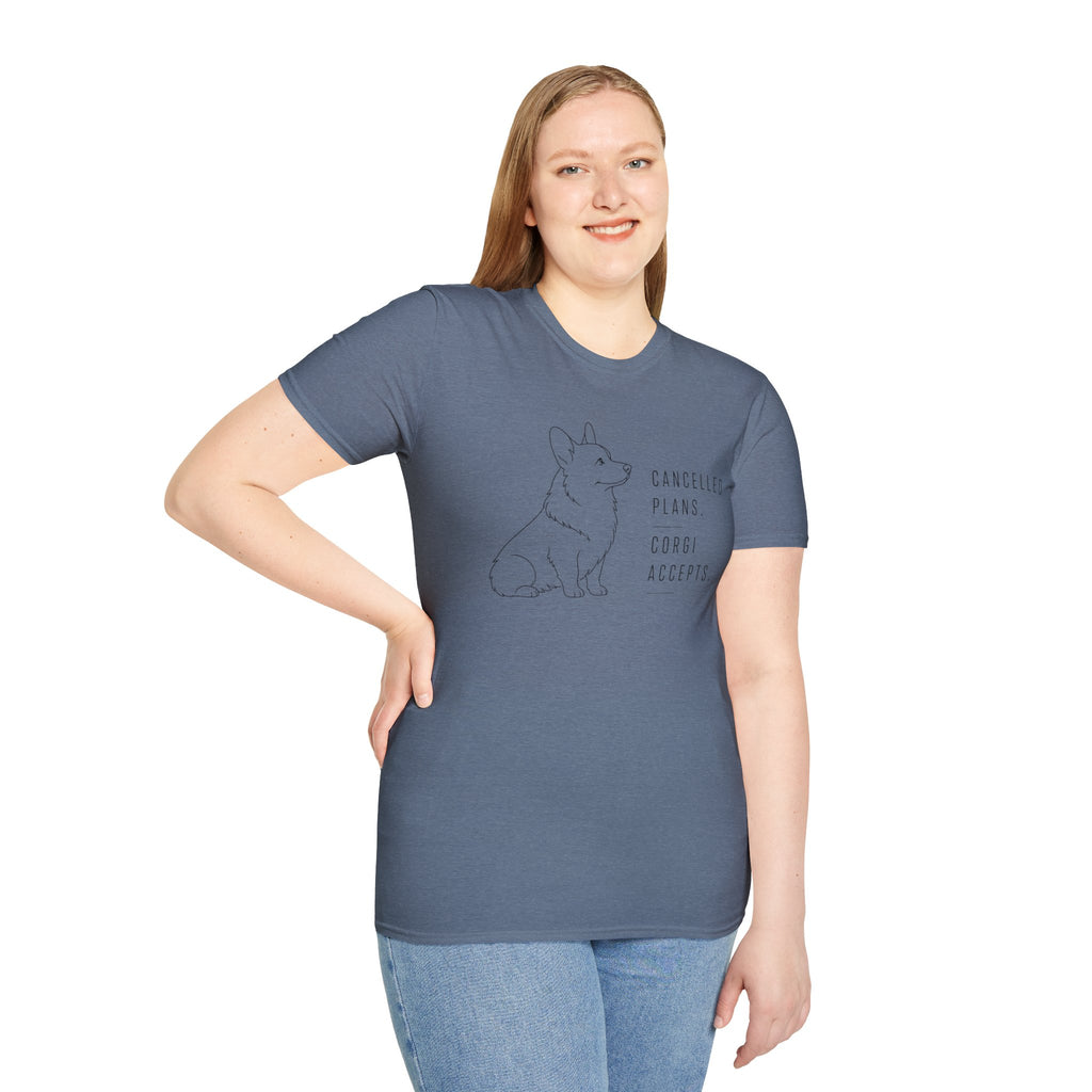 "Cancelled Plans. Corgi Accepts." T-shirt