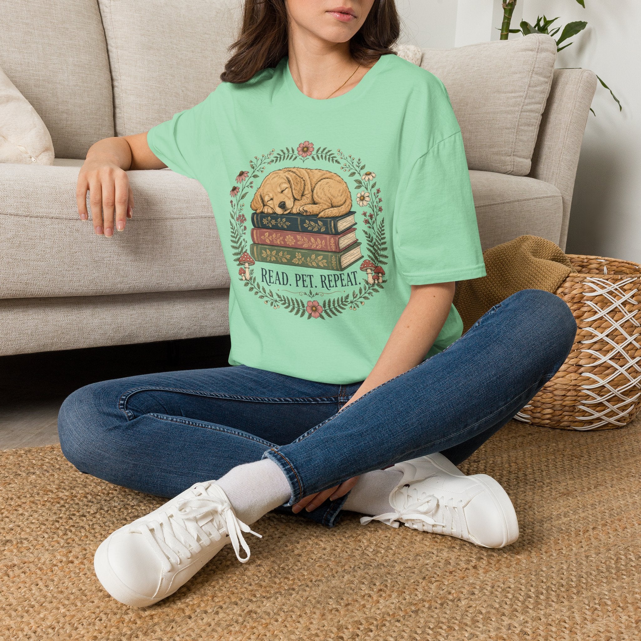 'Read. Pet. Repeat.' T-Shirt