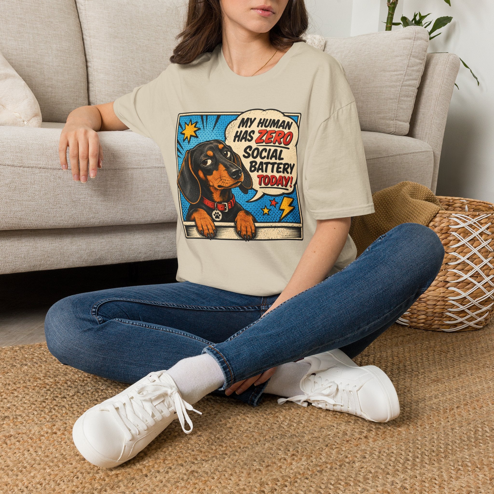 My Human Has Zero Social Battery T-shirt