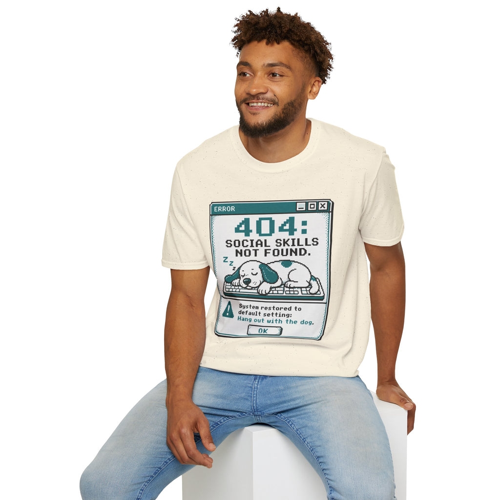 404: Social Skills Not Found T-shirt