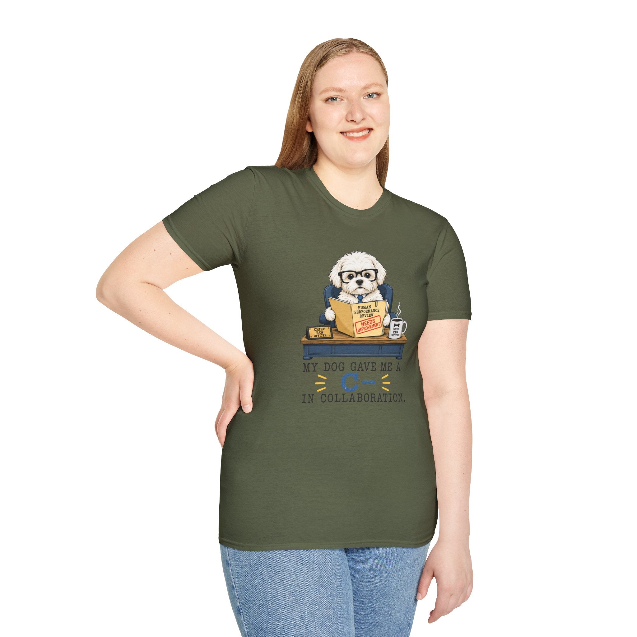 My Dog Gave Me a C in Collaboration” T-shirt