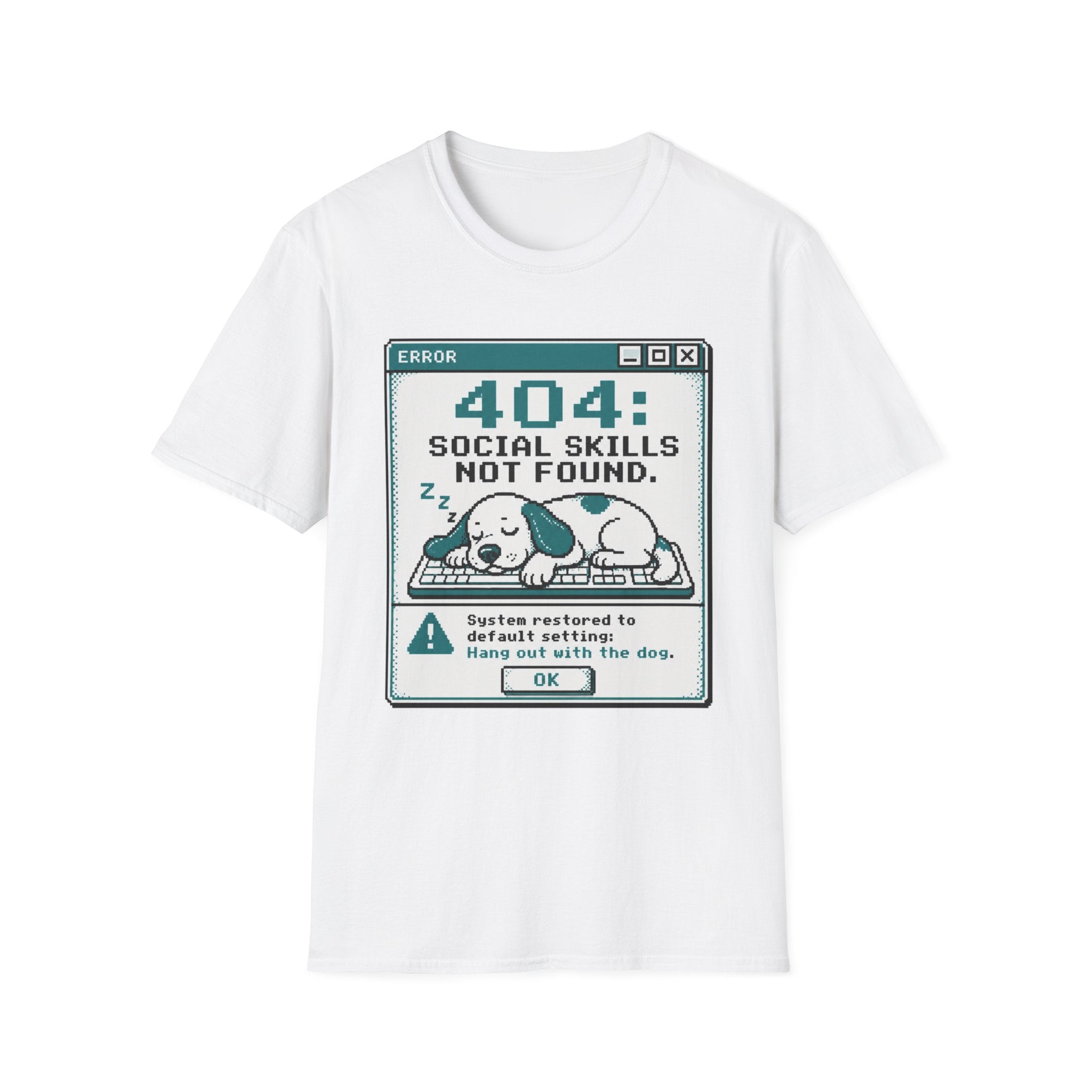 404: Social Skills Not Found T-shirt