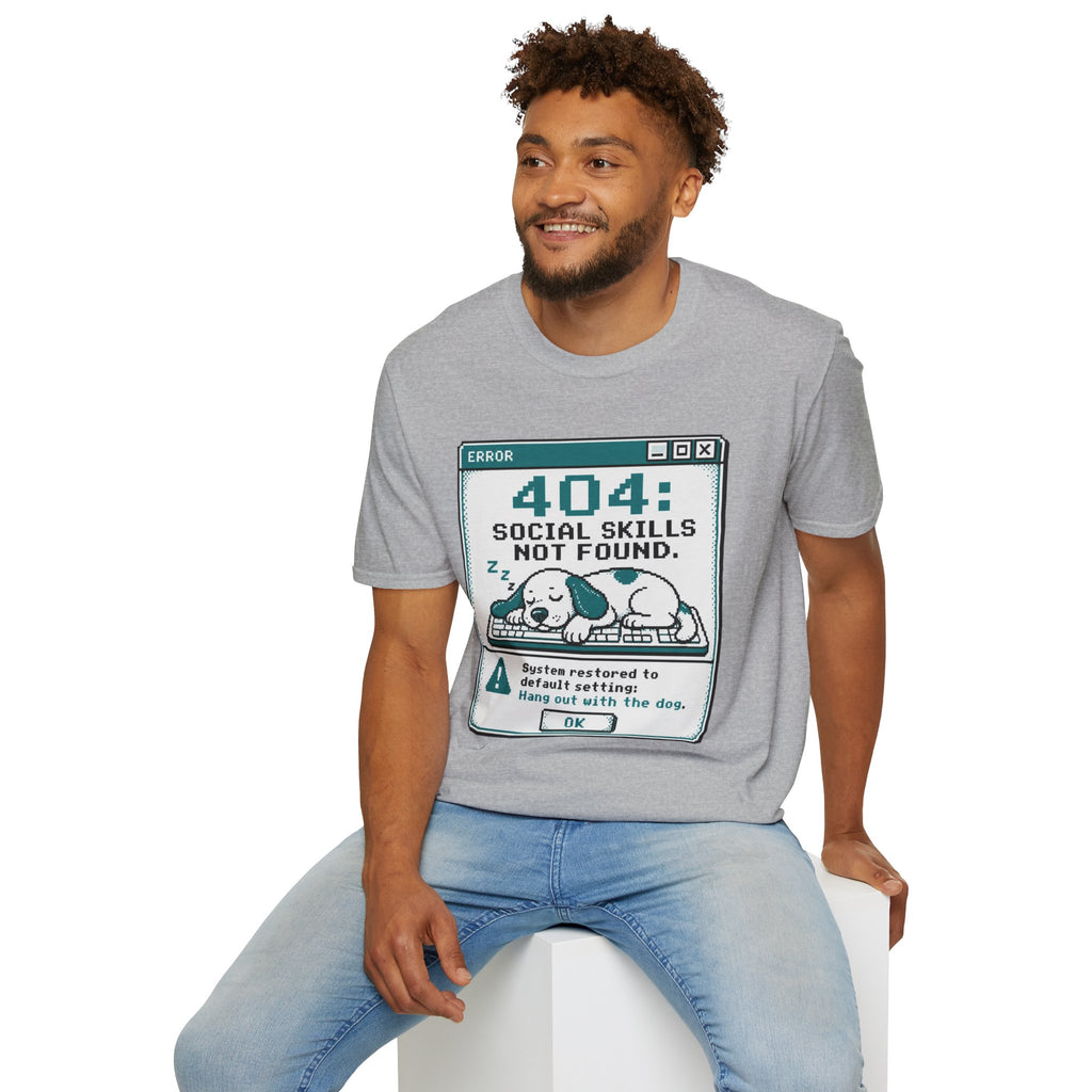 404: Social Skills Not Found T-shirt