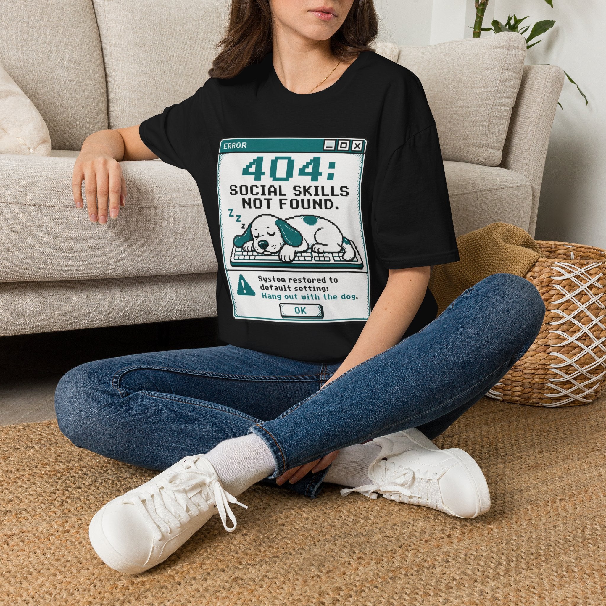 404: Social Skills Not Found T-shirt